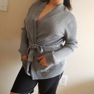 Anne Klein Gray Sparkle Cardigan